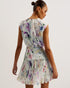 KUMIKO-Dresses-V Neck Printed Tie Front Mini Dress- Ted Baker Romania